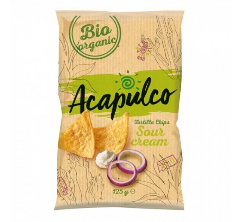 Tortilla chips cu smantana si ceapa bio